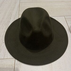 Olive Green Felt Hat
